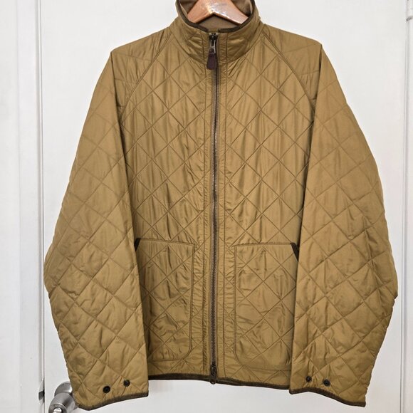 Vintage Polo Ralph Lauren Jacket Mens XL Tan Quilted Insulated Fleece Lined - Picture 2 of 16